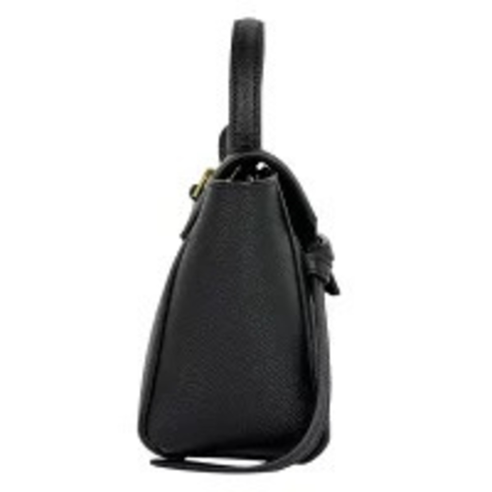 Celine Belt Handbag Leather Pico Shoulder Bag Black